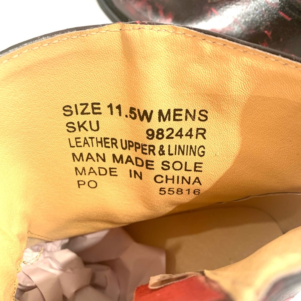 Men's Stylish Leather Saddle Tramp Boots - Picture 4 of 6
